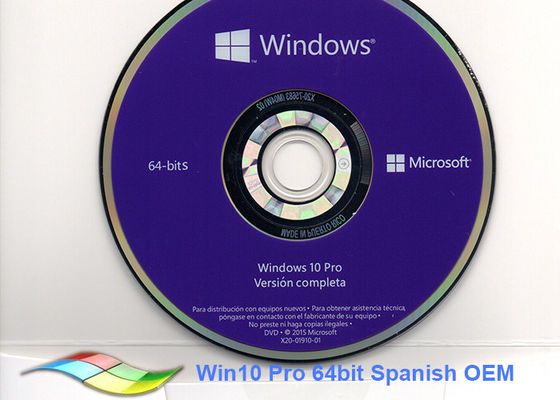 中国 本物のスペイン版Windows 10プロOEMのステッカーのWindows 10 64ビットDvd サプライヤー