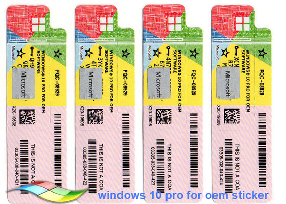 中国 本物のマイクロソフト・ウインドウズ10プロCoa 64Bit完全な版Windows 10 Coaのキー サプライヤー