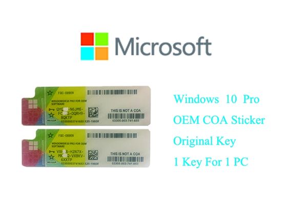 中国 マイクロソフト・ウインドウズは10原物プロダクト キー100%の元のオンライン多言語Windows 10プロ免許証のステッカーを活動化させます サプライヤー