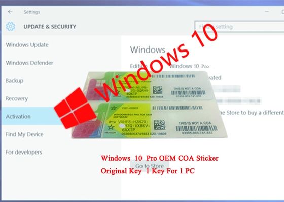 中国 セリウムの証明COA免許証のステッカー/Windows 10の専門家プロダクト キー サプライヤー